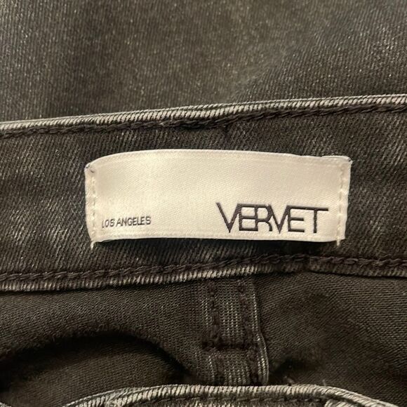 VERVET RIPPED Knee Button Fly sculpted skinny jeans - Picture 3 of 5